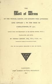 Tapa de The Roll of arms of the princes, barons, and knights who attended King Edward I. to the Siege of Caerlaverock in 1300