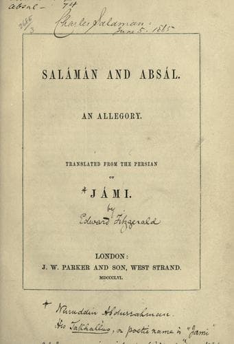 Tapa de Salámán and Absál