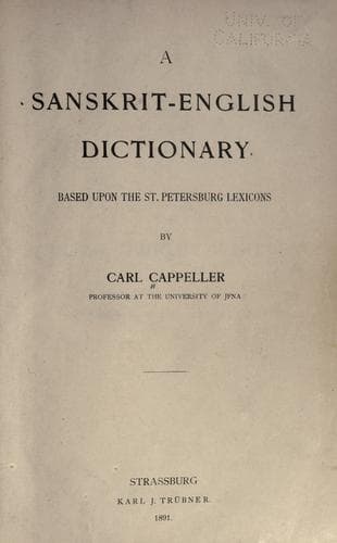 Tapa de Sanskrit-English dictionary =