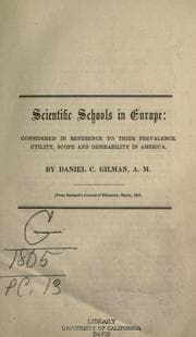 Tapa de Scientific schools in Europe