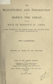 Tapa de The Sculptures and Inscription of Darius the Great on the Rock of Behistûn in Persia