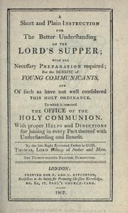 Tapa de A short and plain instruction for the better understanding of the Lord's Supper
