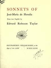 Tapa de Sonnets of José-Maria de Heredia