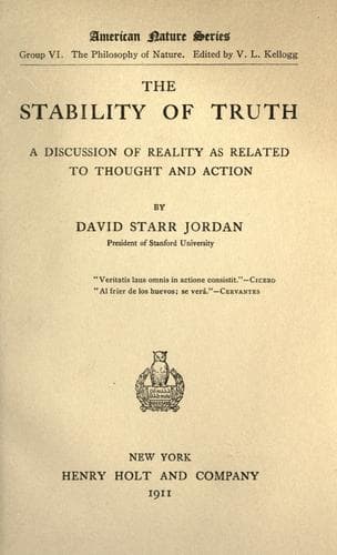 Tapa de The stability of truth