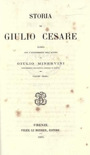 Tapa de Storia di Giulio Cesare