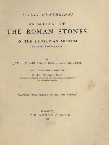 Tapa de Tituli Hunteriani