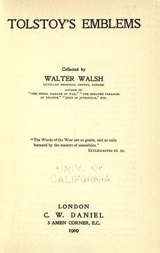 Tapa de Tolstoy's emblems