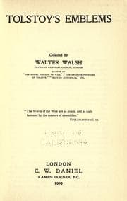 Tapa de Tolstoy's emblems
