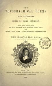 Tapa de The topographical poems of John O'Dubhagain and Giolla na naomh O'Huidhrin