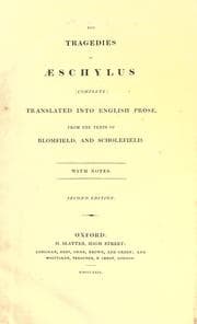 Tapa de The tragedies of Æschylus