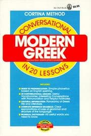 Tapa de Conversational modern Greek in 20 lessons