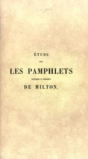 Tapa de Étude sur les pamphlets politiques et religieux de Milton