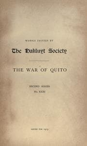 Tapa de The war of Quito