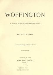 Tapa de Woffington, a tribute to the actress and the woman
