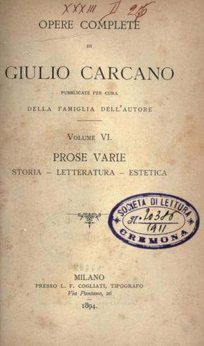 Tapa de Prose varie