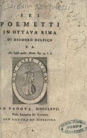 Tapa de Sei poemetti in ottava rima