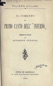 Tapa de Il comento al primo canto dell' Inferno