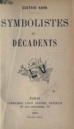 Tapa de Symbolistes et décadents