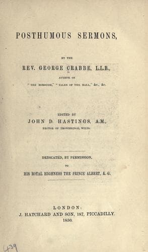 Tapa de Posthumous sermons