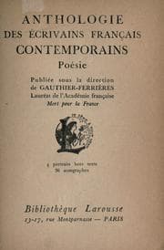 Tapa de Anthologie des écrivains français contemporains