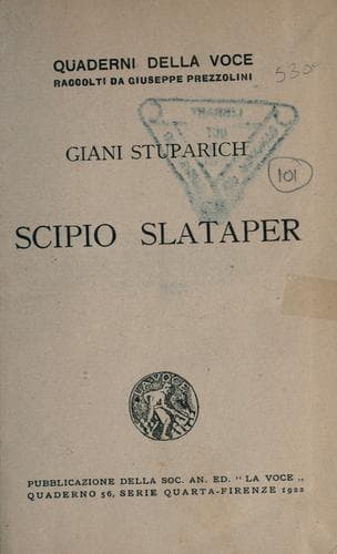 Tapa de Scipio Slataper