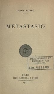 Tapa de Metastasio