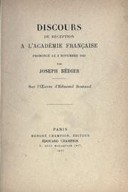 Tapa de Discours de réception à l'Académie française, prononcé le 3 novembre 1921