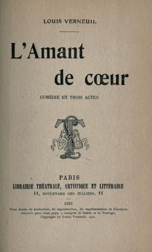 Tapa de L' amant de coeur
