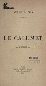 Tapa de Le calumet, poèmes