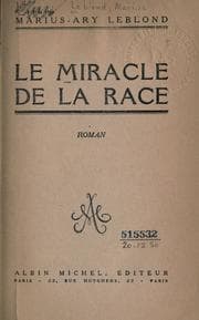 Tapa de Le miracle de la race