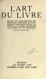 Tapa de L' art du livre