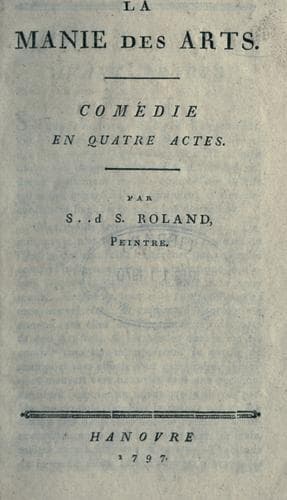 Tapa de La manie des arts