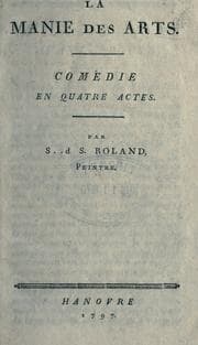 Tapa de La manie des arts