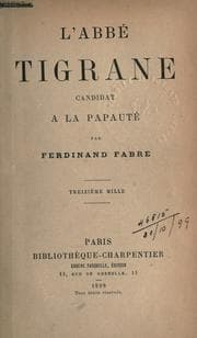 Tapa de L' abbé Tigrane, candidat à la papauté