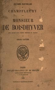 Tapa de Monsieur de Boisdhyver [par] Champfleury