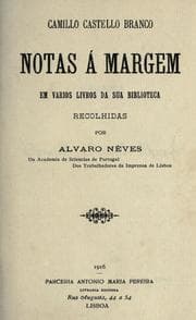 Tapa de Notas á margem em varios livros da sua biblioteca, recolhidas por Alvaro Néves
