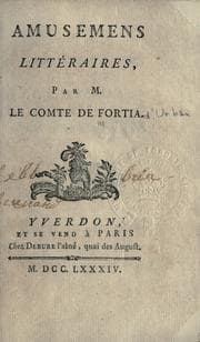 Tapa de Amusemens littéraires par le comte de Fortia