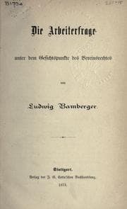 Tapa de Die Arbeiterfrage unter dem Gesichtspunkte des Vereinsrechtes