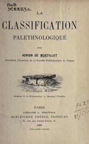 Tapa de La classification palethnologique