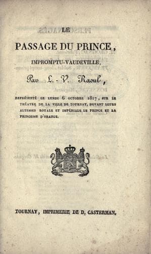 Tapa de Le passage du prince