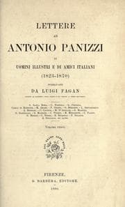 Tapa de Lettere ad Antonio Panizzi di uomini illustri e di amici italiani, 1823-1870