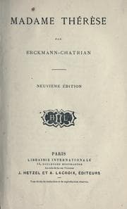 Tapa de Madame Thérèse [par] Erckmann-Chatrian