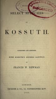 Tapa de Select speeches of Kossuth