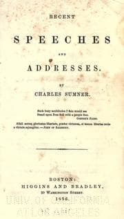 Tapa de Recent speeches and addresses, 1851-1855