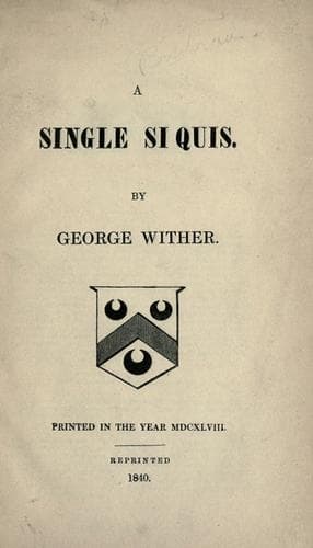 Tapa de A single si quis