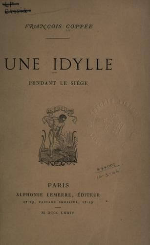 Tapa de Une idylle pendant le siége