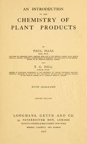 Tapa de An introduction to the chemistry of plant products