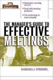 Tapa de The Manager's Guide to Effective Meetings