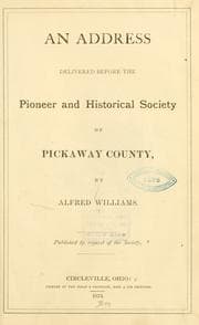 Tapa de An address delivered before the Pioneer and Historical Society of Pickaway County