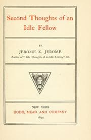 Tapa de The Second Thoughts of an Idle Fellow